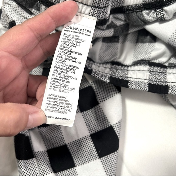 Calvin Klein Sleepwear Women’s Size Small Black White‎ Plaid Lounge Pants EUC - Picture 6 of 7